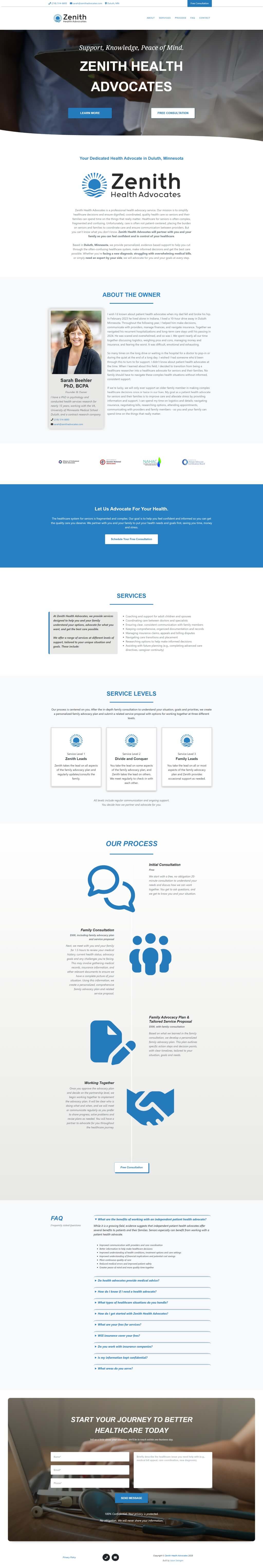 Zenith Health Advocates Website